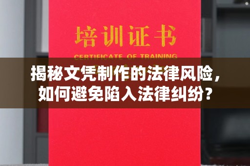 沈丘揭秘文凭制作的法律风险，如何避免陷入法律纠纷？