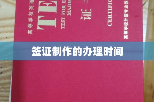 沈丘签证制作的办理时间