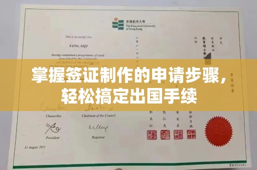 沈丘掌握签证制作的申请步骤，轻松搞定出国手续