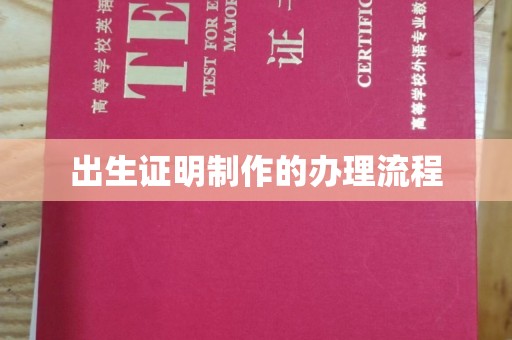 沈丘出生证明制作的办理流程