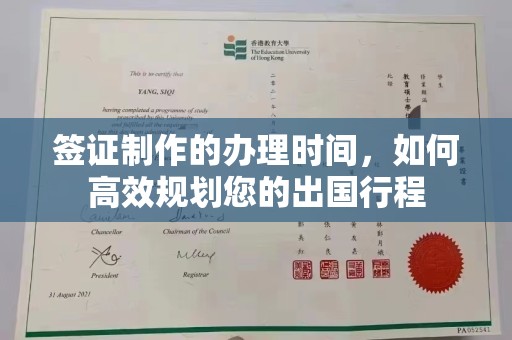 沈丘签证制作的办理时间，如何高效规划您的出国行程