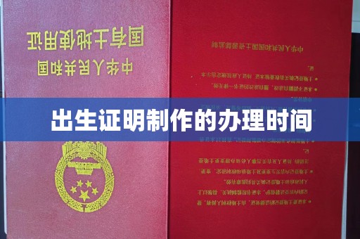 沈丘出生证明制作的办理时间
