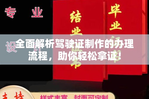 沈丘全面解析驾驶证制作的办理流程，助你轻松拿证！