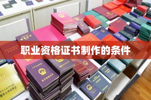 沈丘职业资格证书制作的条件