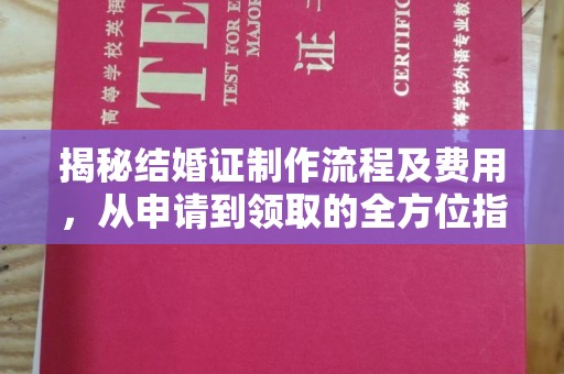 沈丘揭秘结婚证制作流程及费用，从申请到领取的全方位指南