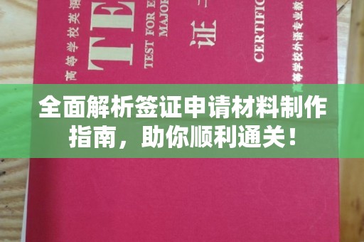 沈丘全面解析签证申请材料制作指南，助你顺利通关！